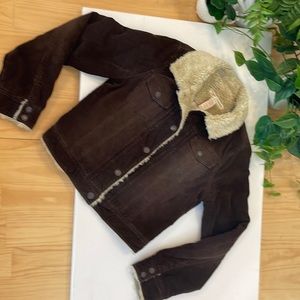 Abercrombie & Fitch vintage faux fur and quilted lined corduroy jacket